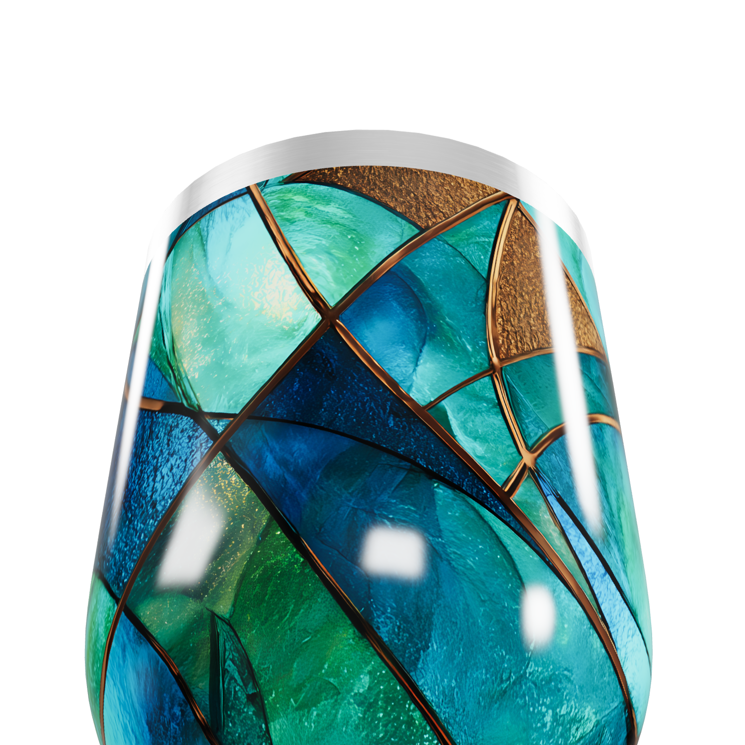 Copo Térmico Slim - Estampado Vidro Colorido