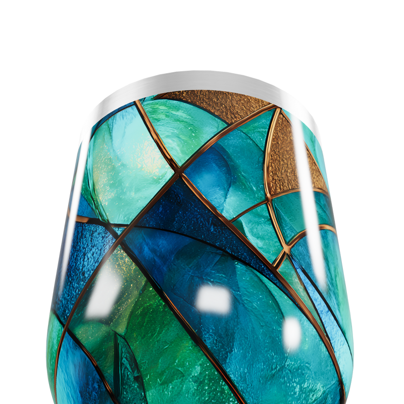 Copo Térmico Slim - Estampado Vidro Colorido