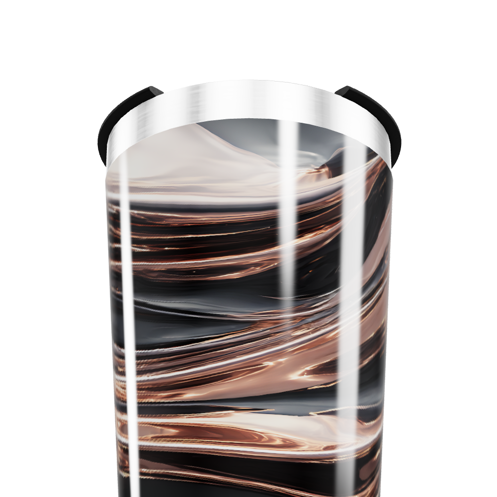 Copo Térmico - Espiral Preto e Marrom