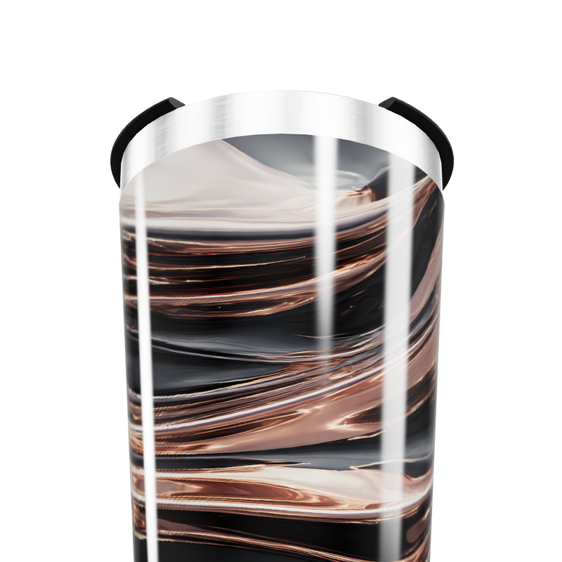 Copo Térmico - Espiral Preto e Marrom