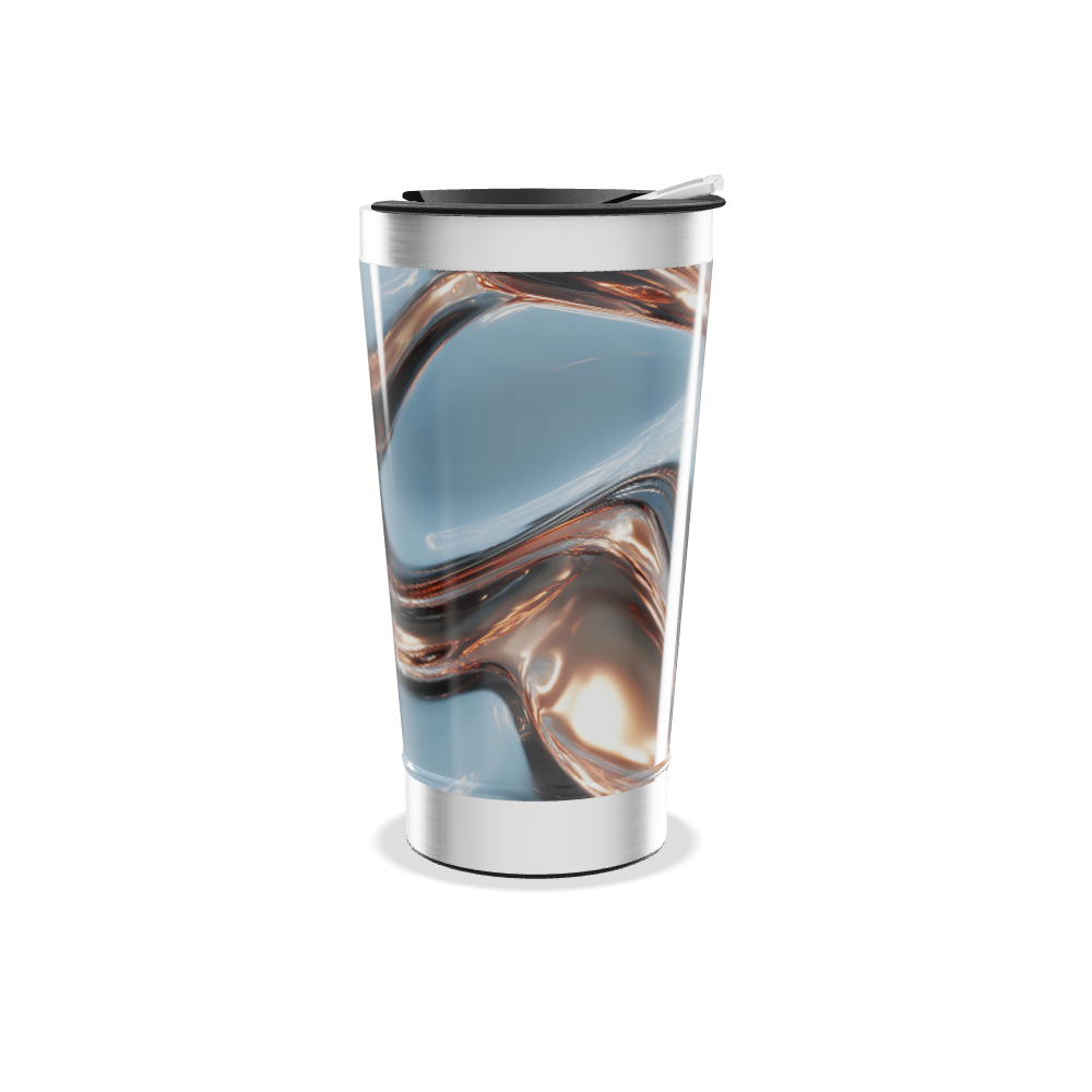 Copo Térmico - Azul Marmorizado Aço Inox