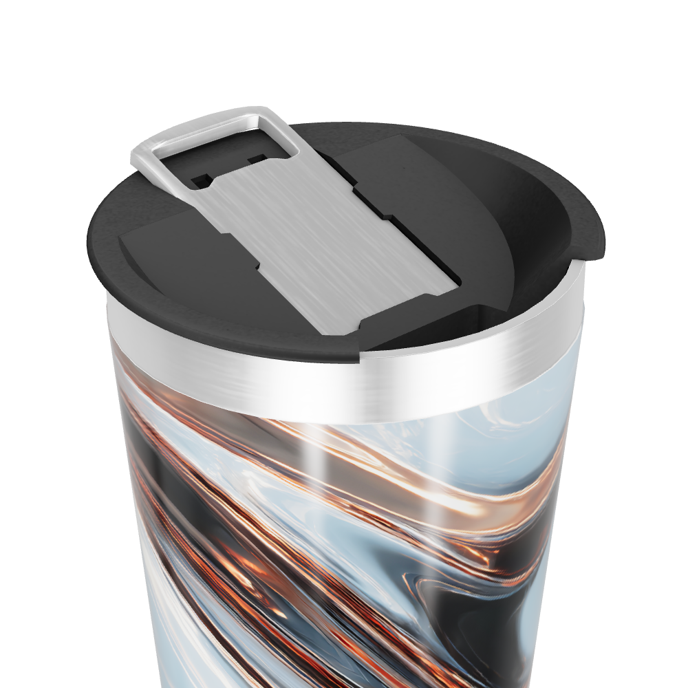 Copo Térmico - Azul Marmorizado Aço Inox