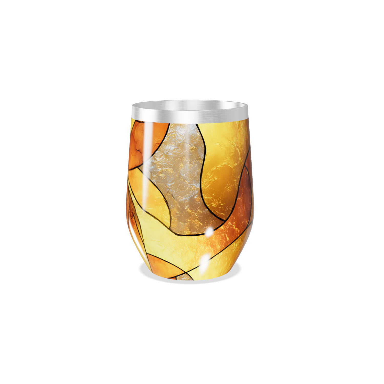 Copo Térmico Slim - Design Abstrato Vidro