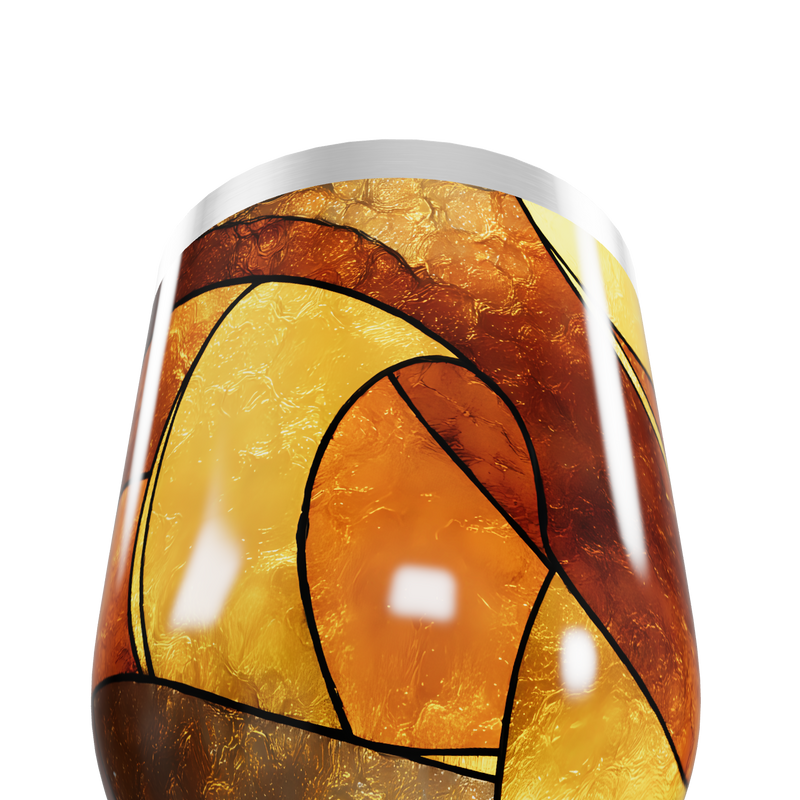 Copo Térmico Slim - Design Abstrato Vidro