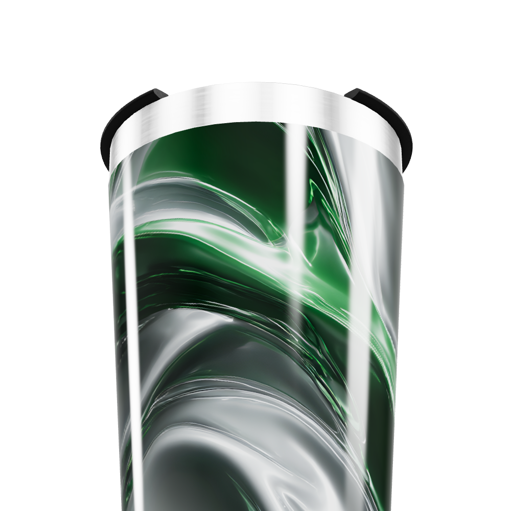 Copo Térmico - Verde com Design Abstrato