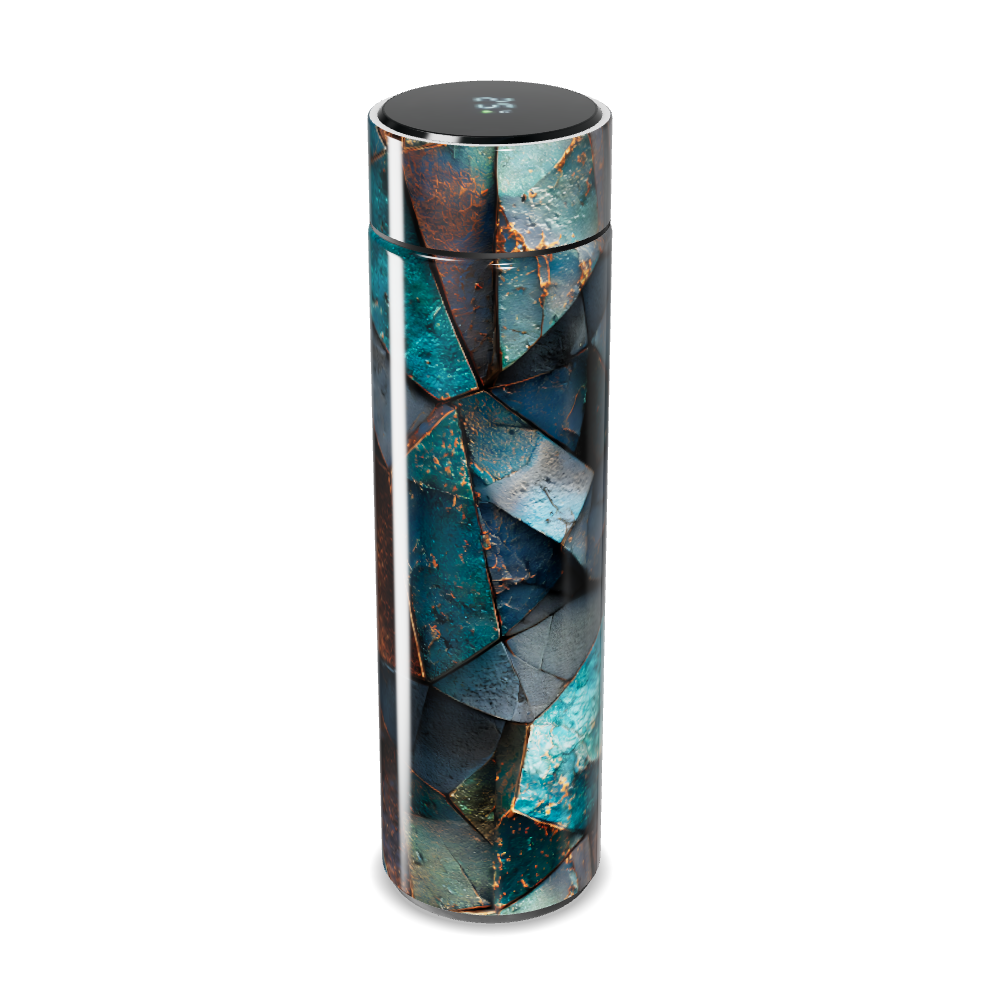 Garrafa Térmica Touch - Mosaico Azul Cobre