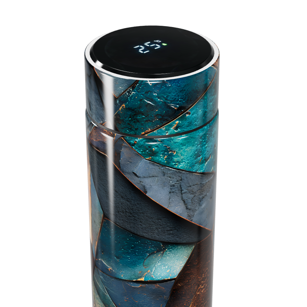 Garrafa Térmica Touch - Mosaico Azul Cobre