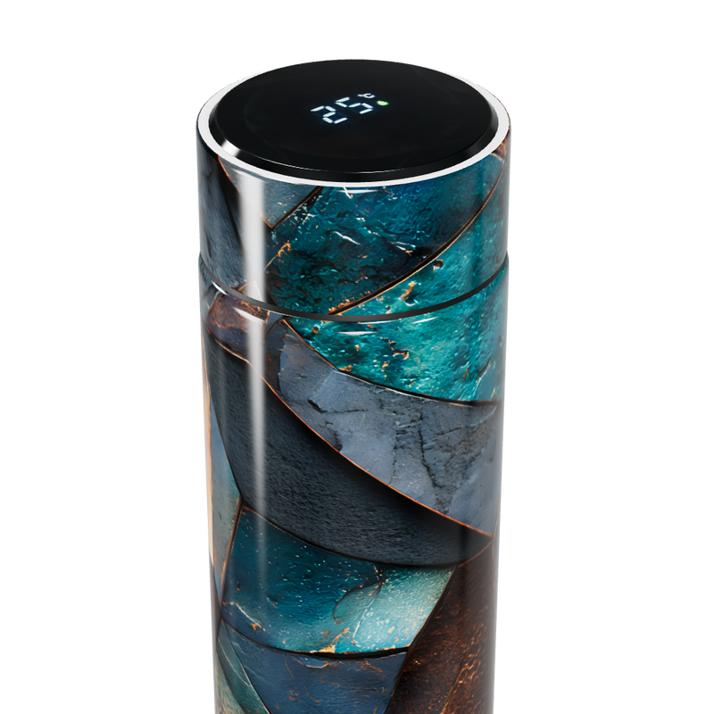 Garrafa Térmica Touch - Mosaico Azul Cobre