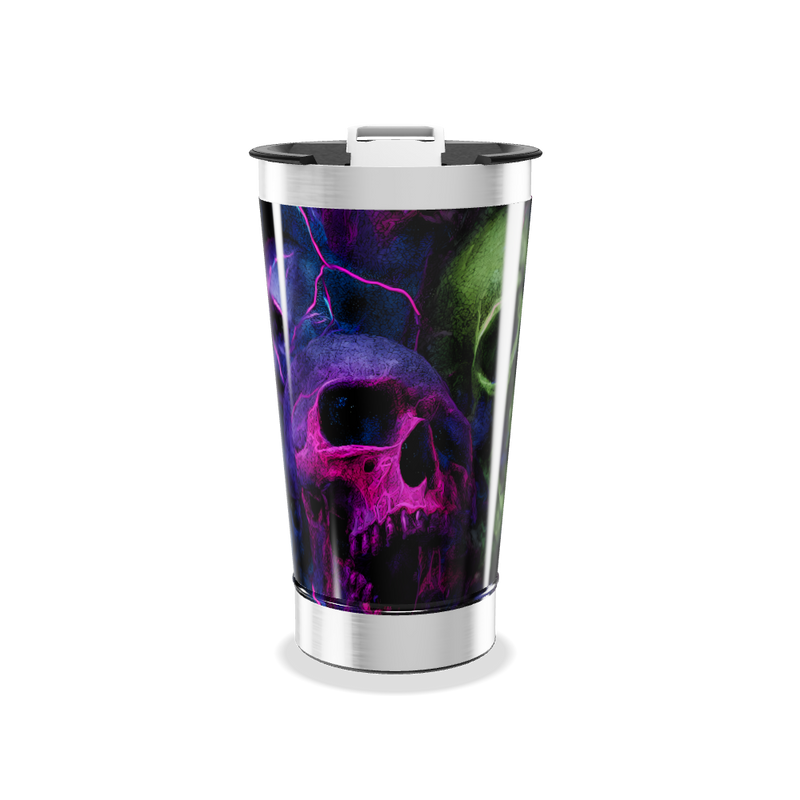 Copo Térmico - Estampa Caveiras Neon