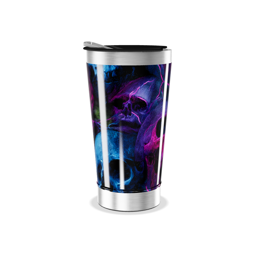 Copo Térmico - Estampa Caveiras Neon