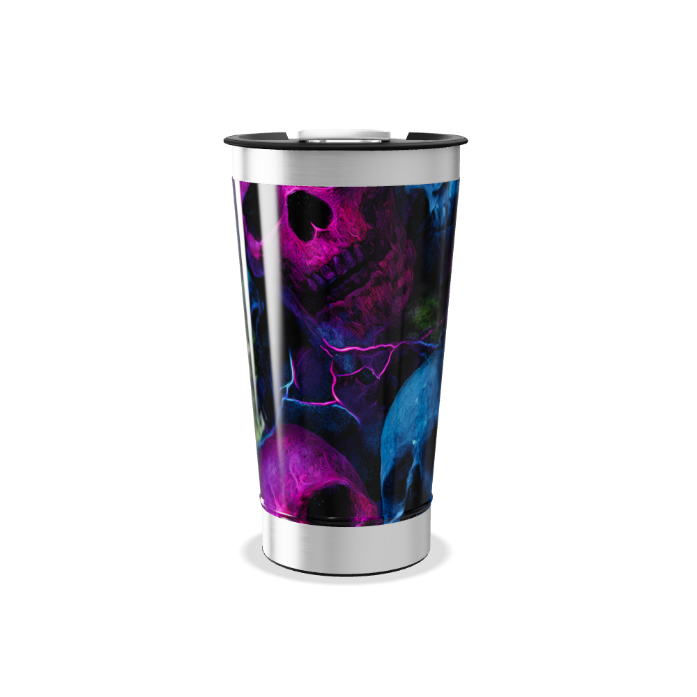Copo Térmico - Estampa Caveiras Neon