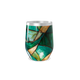 Copo Térmico Slim - Verde com Estampa Abstrata