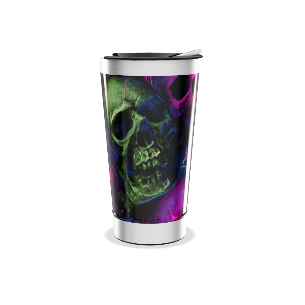 Copo Térmico - Estampa Caveiras Neon