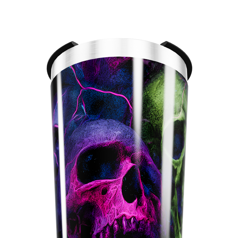 Copo Térmico - Estampa Caveiras Neon