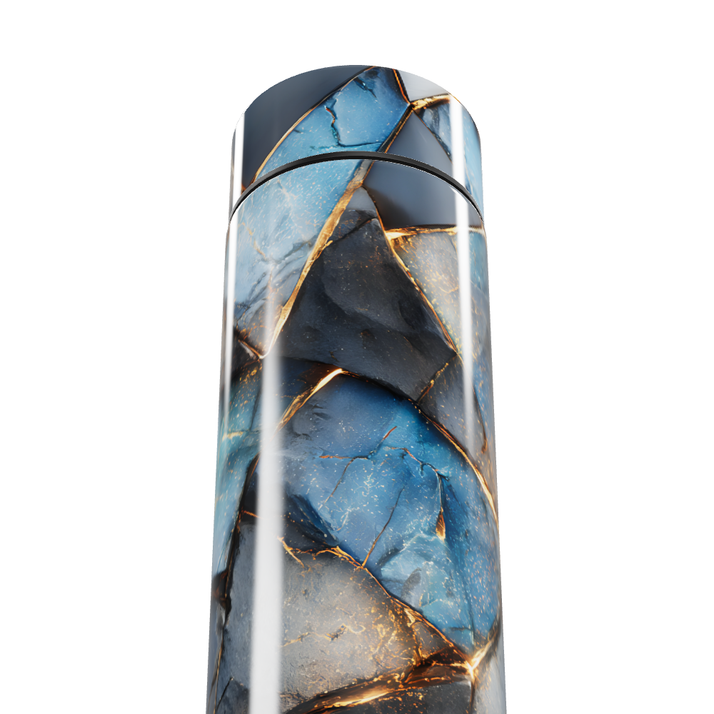 Garrafa Térmica Touch - Mármore Azul Luxo