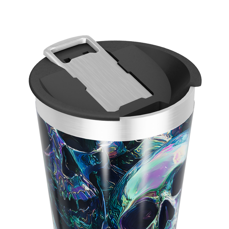 Copo Térmico - Caveira Metálica Colorida