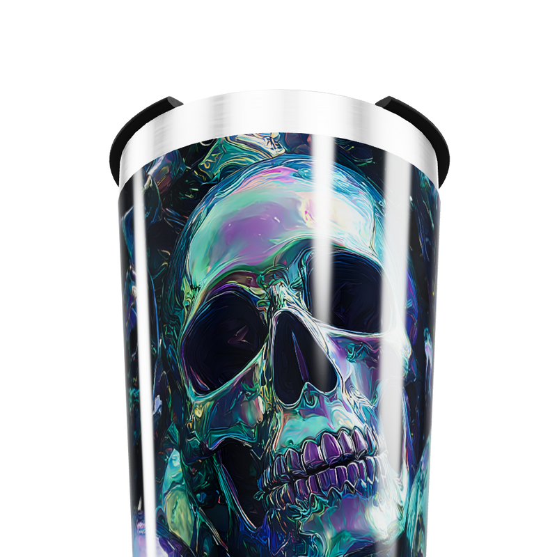 Copo Térmico - Caveira Metálica Colorida