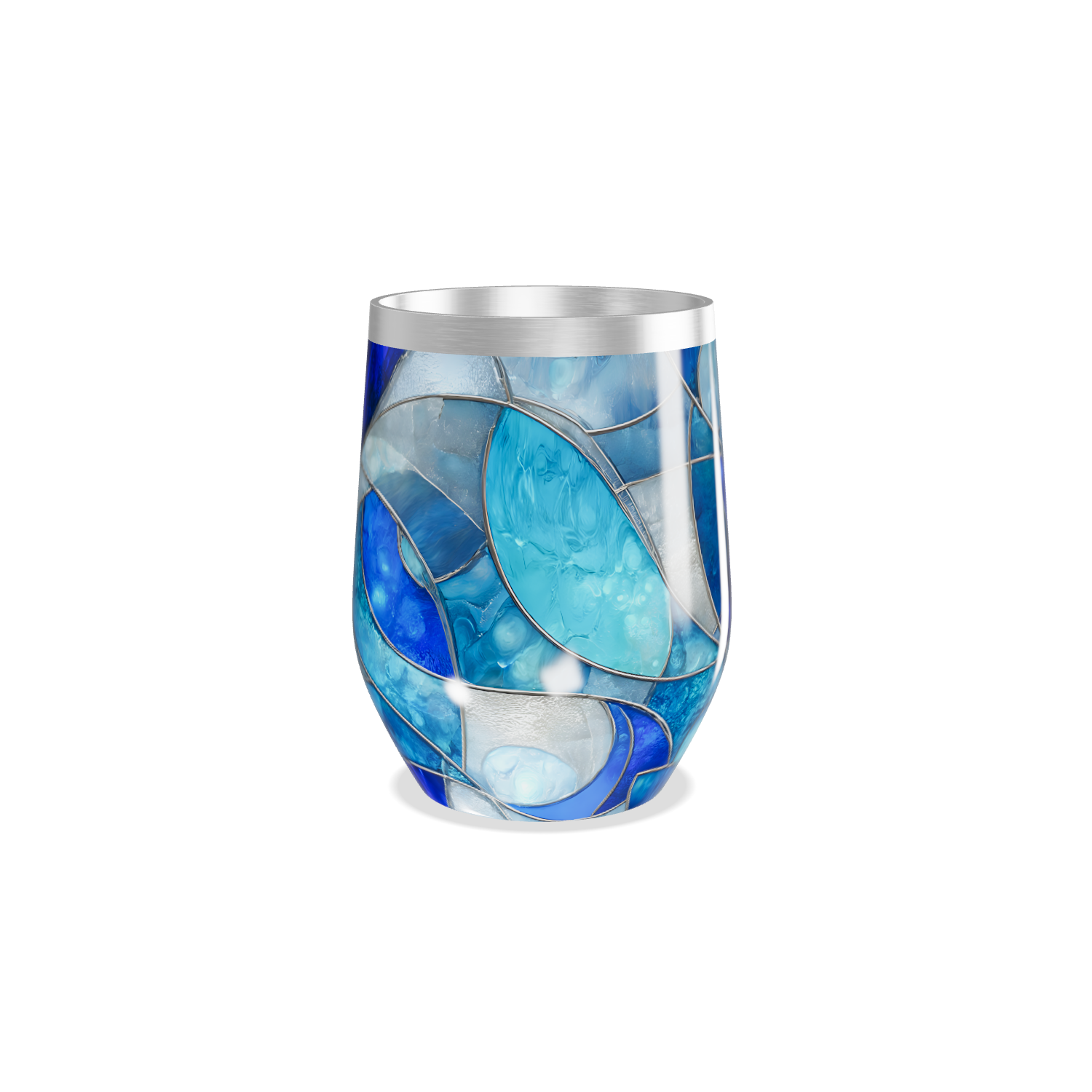 Copo Térmico Slim - Vidro Azul Marmorizado