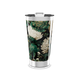 Copo Térmico - Floral Preto e Verde