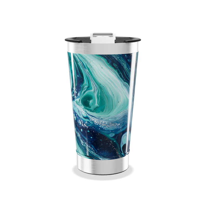 Copo Térmico - Estampa Azul e Verde