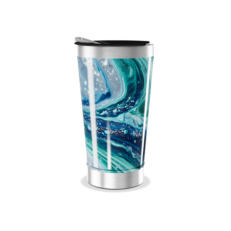 Copo Térmico - Estampa Azul e Verde