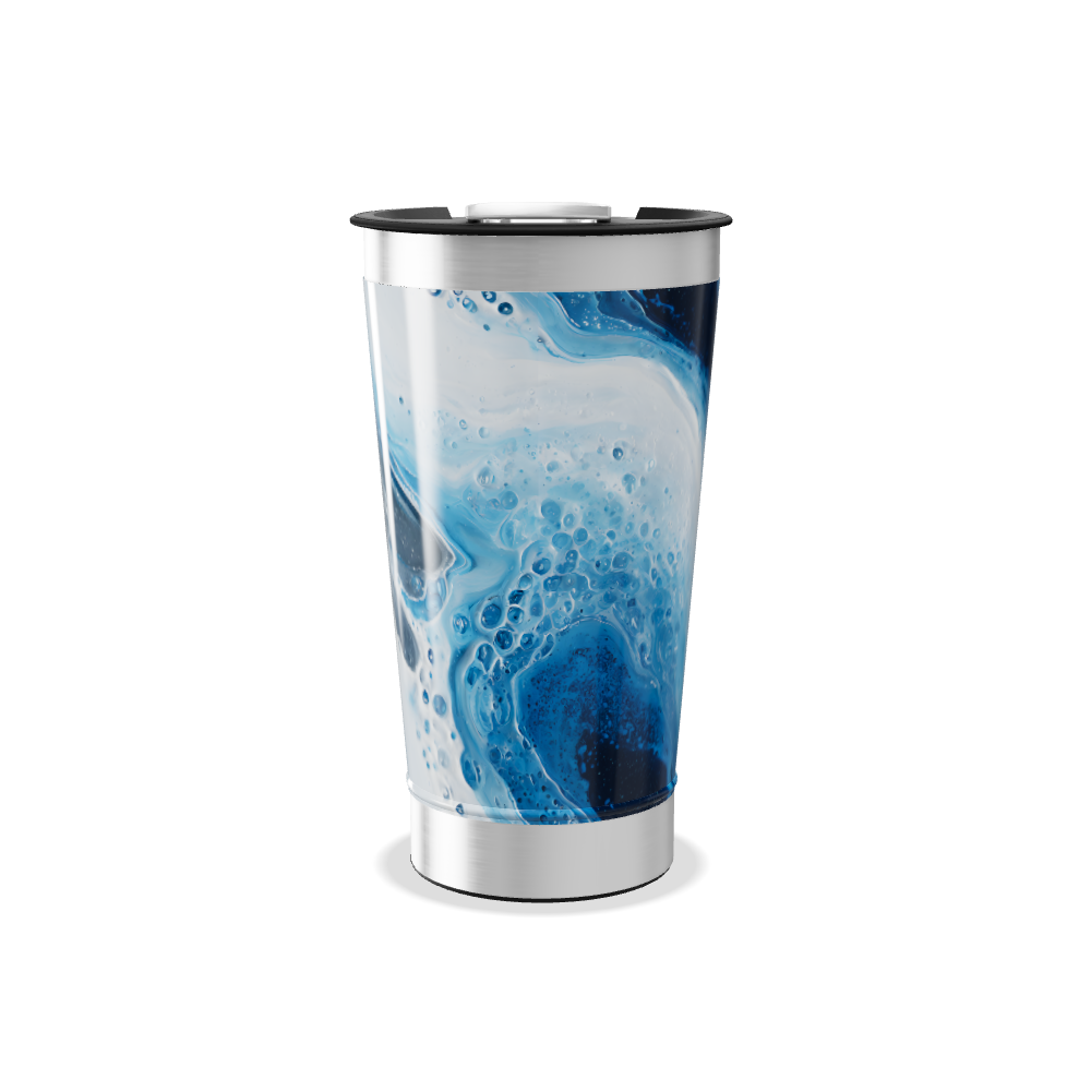 Copo Térmico - Azul Abstrato Inox