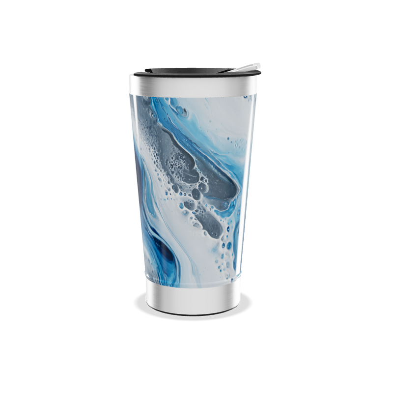 Copo Térmico - Azul Abstrato Inox