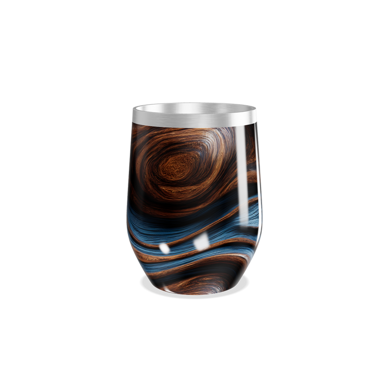 Copo Térmico Slim - Mármore Azul e Marrom