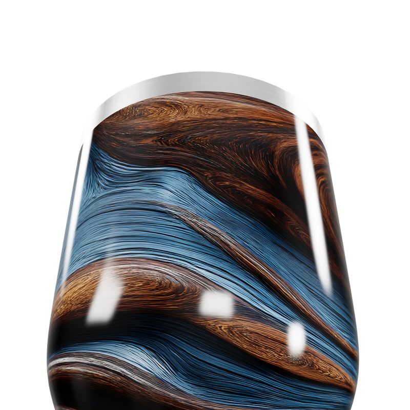 Copo Térmico Slim - Mármore Azul e Marrom