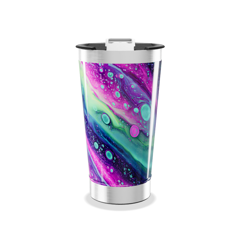 Copo Térmico - Design Abstrato Colorido