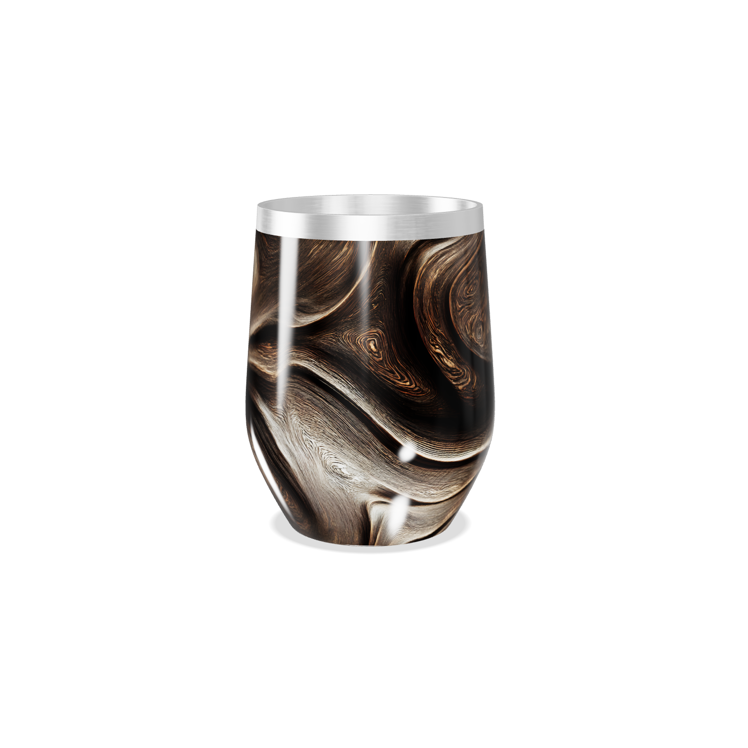 Copo Térmico Slim - Mármore Preto Aço Inox