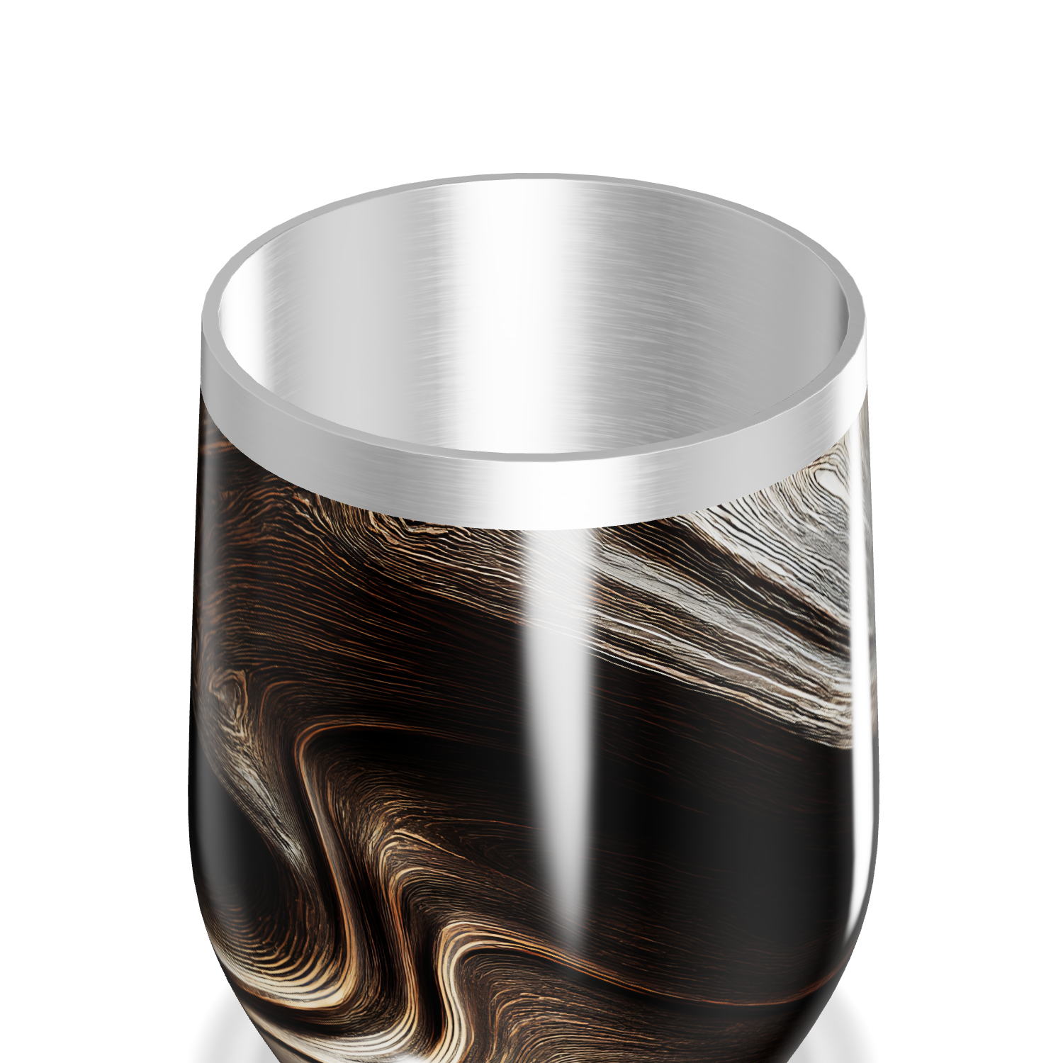 Copo Térmico Slim - Mármore Preto Aço Inox