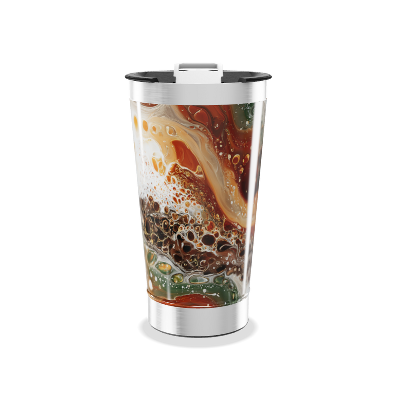 Copo Térmico - Estampa Abstrata Multicolorida