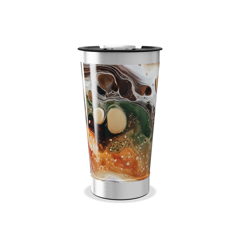 Copo Térmico - Estampa Abstrata Multicolorida