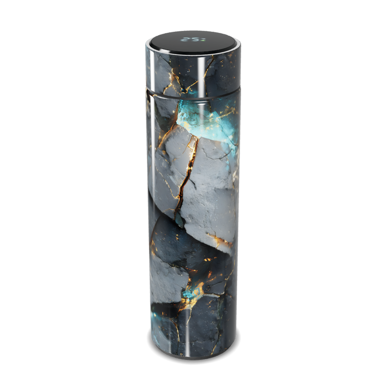 Garrafa Térmica Touch - Mármore Preto LED