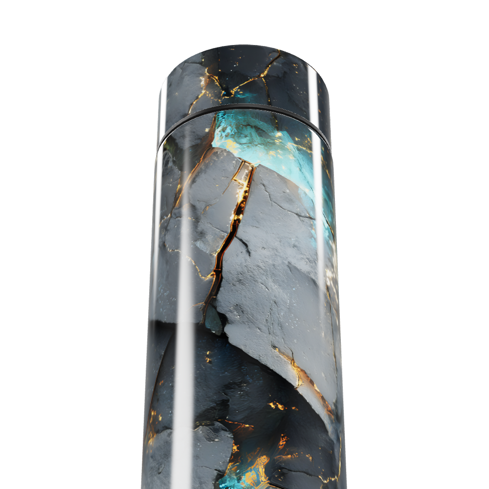 Garrafa Térmica Touch - Mármore Preto LED