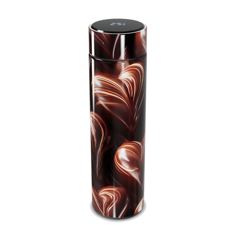 Garrafa Térmica Touch - Design Marrom Abstrato