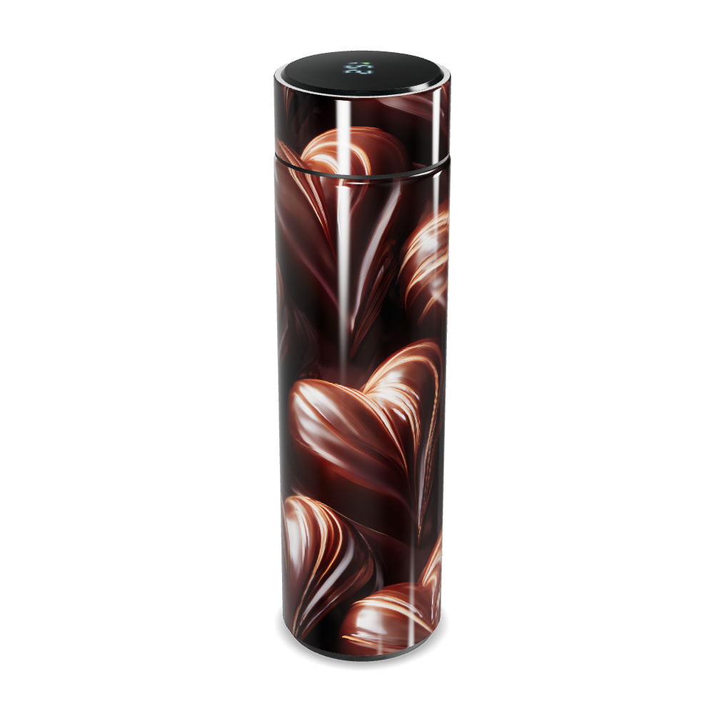 Garrafa Térmica Touch - Design Marrom Abstrato