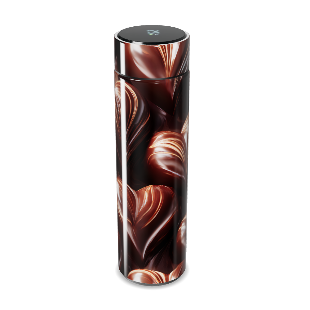 Garrafa Térmica Touch - Design Marrom Abstrato