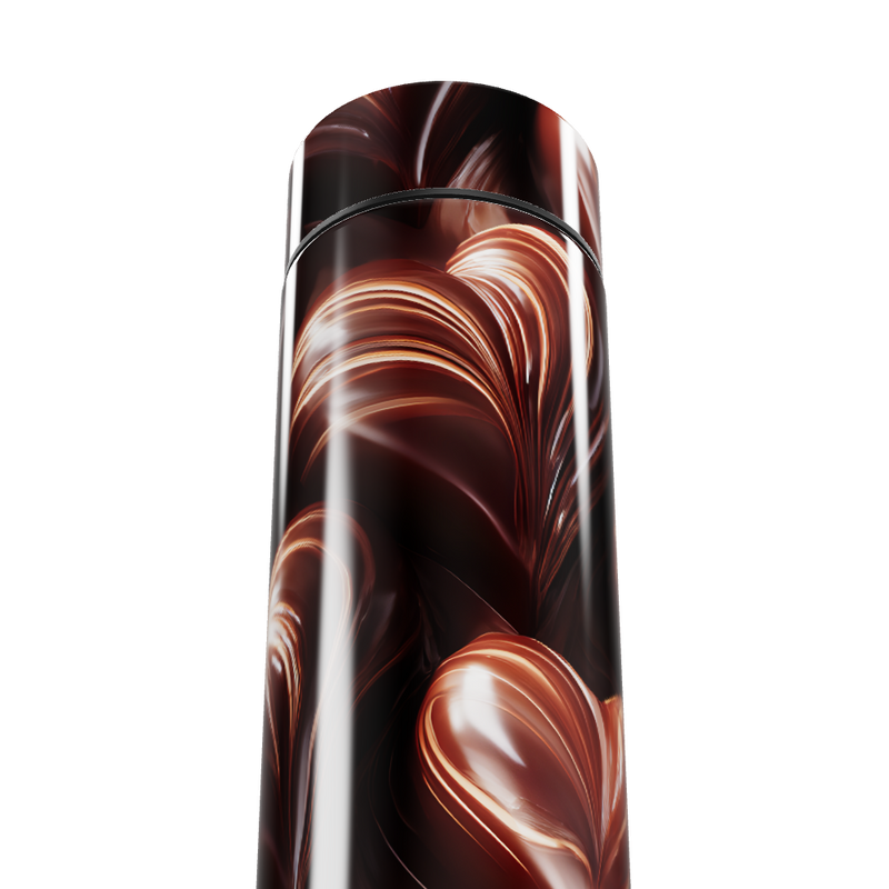 Garrafa Térmica Touch - Design Marrom Abstrato