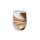 Copo Térmico Slim - Mármore Marrom Aço Inox