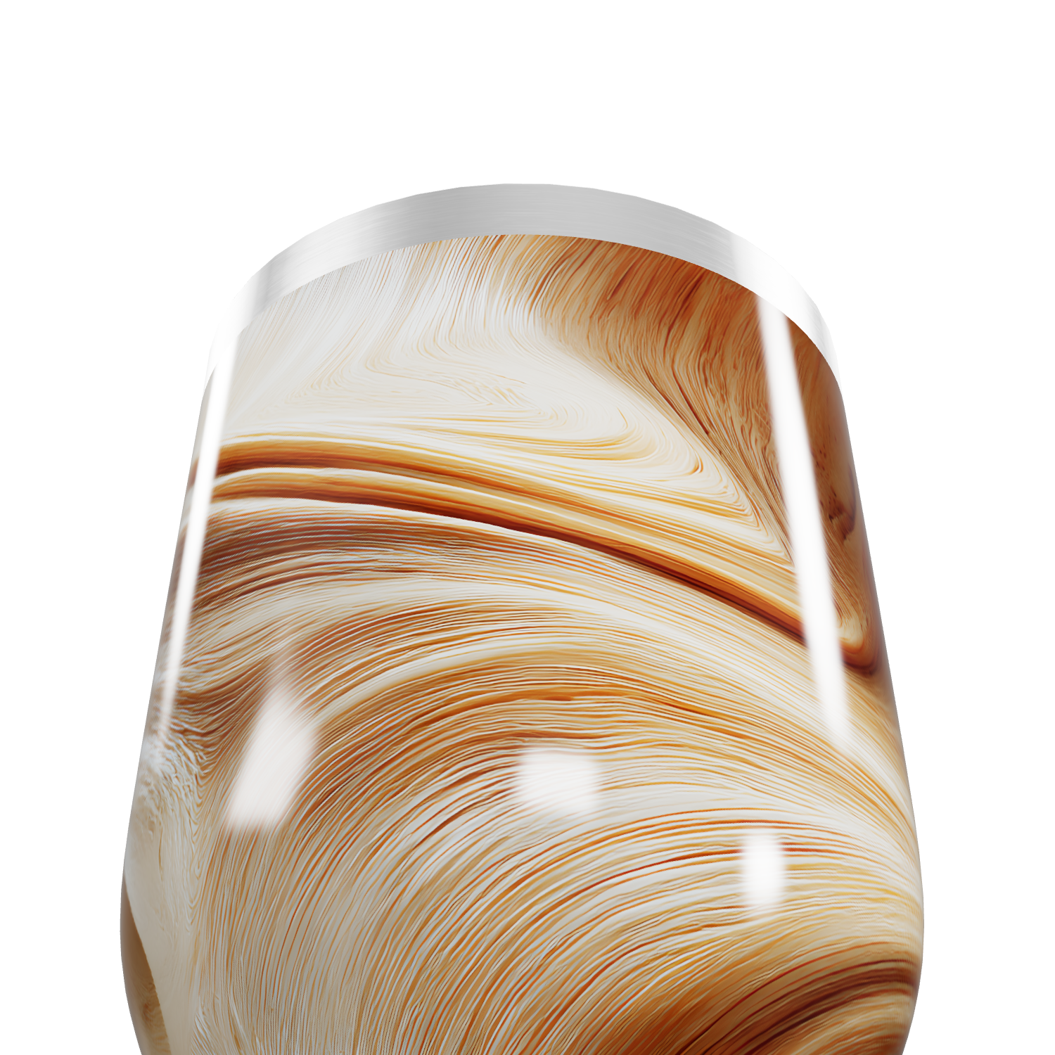 Copo Térmico Slim - Mármore Marrom Aço Inox