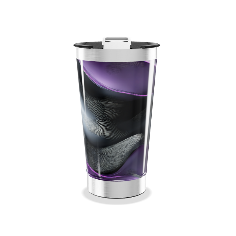Copo Térmico - Roxo com efeito ondulado
