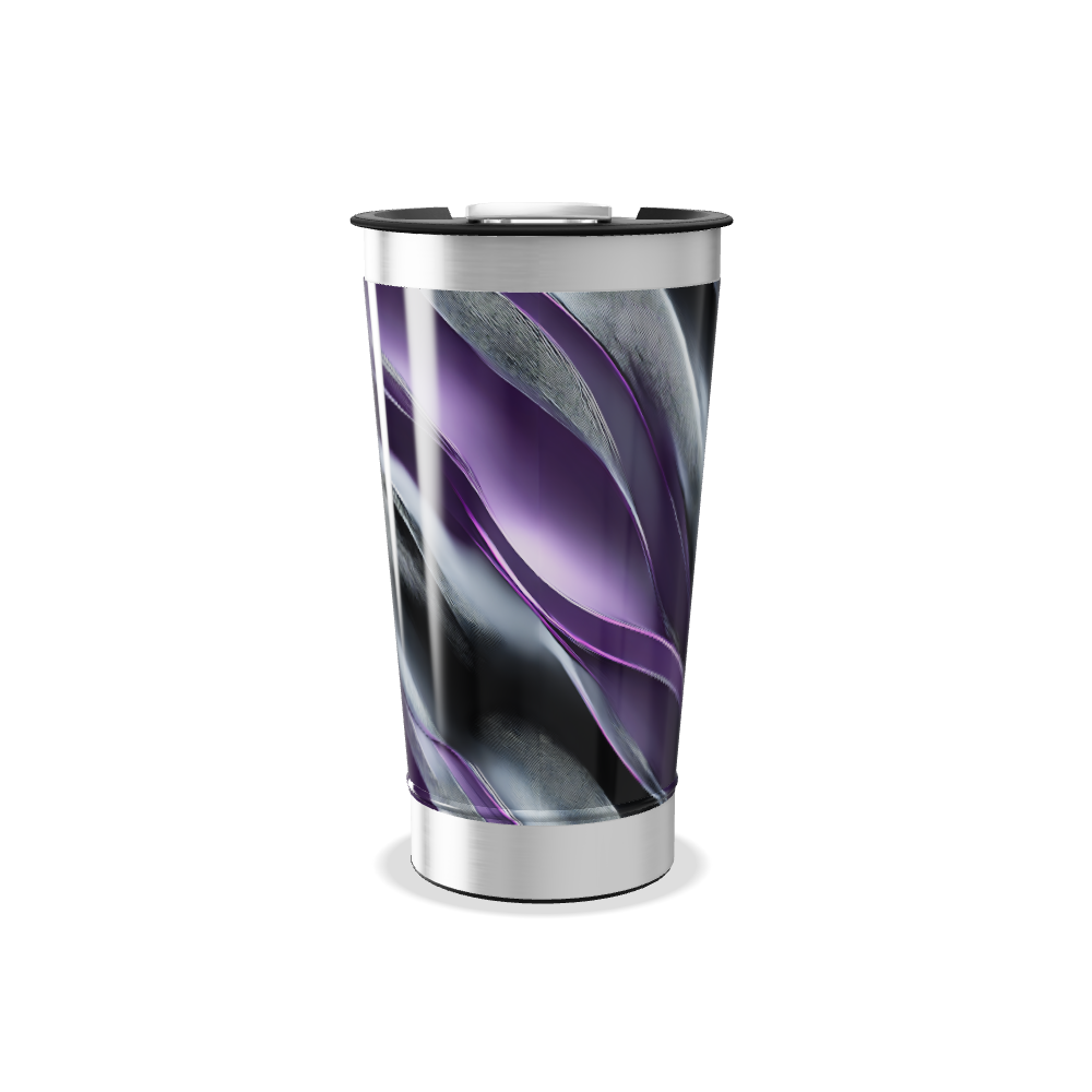 Copo Térmico - Roxo com efeito ondulado