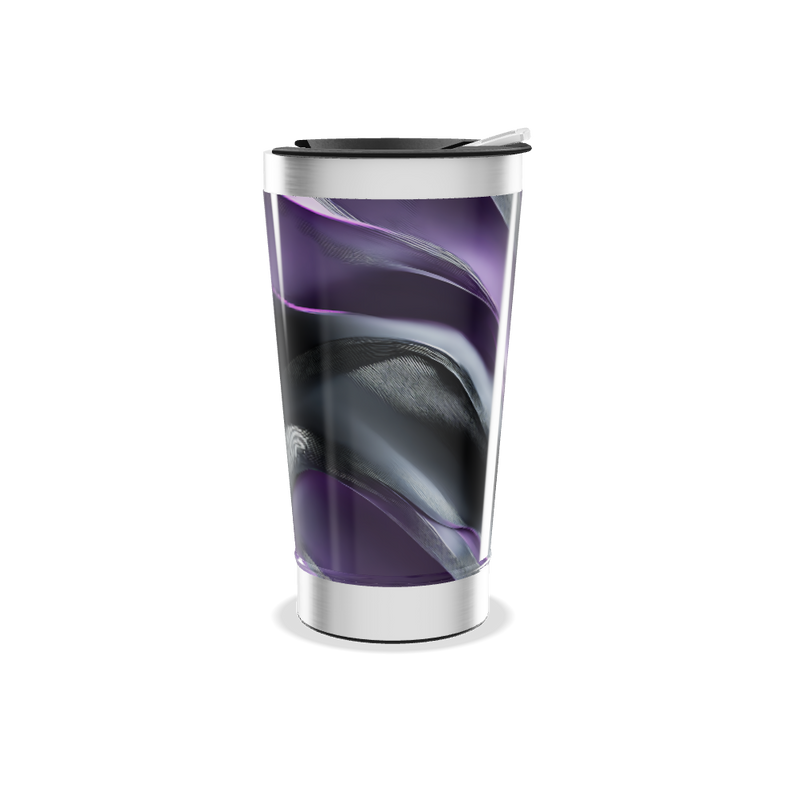 Copo Térmico - Roxo com efeito ondulado