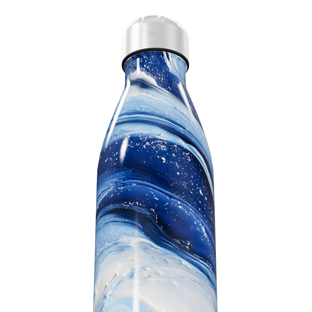 Garrafa Inox - Azul Marmorizada 500ml