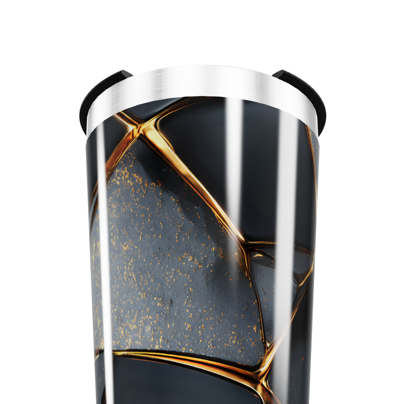 Copo Térmico - Com estampa geométrica preta