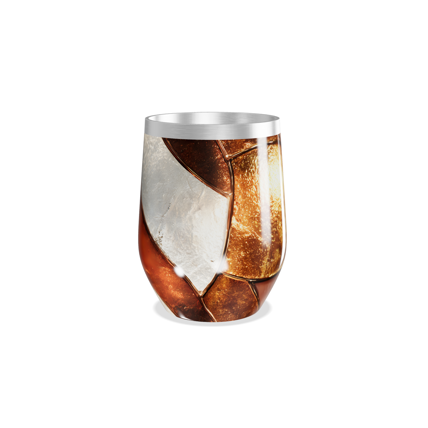 Copo Térmico Slim - Vidro Colorido Abstrato