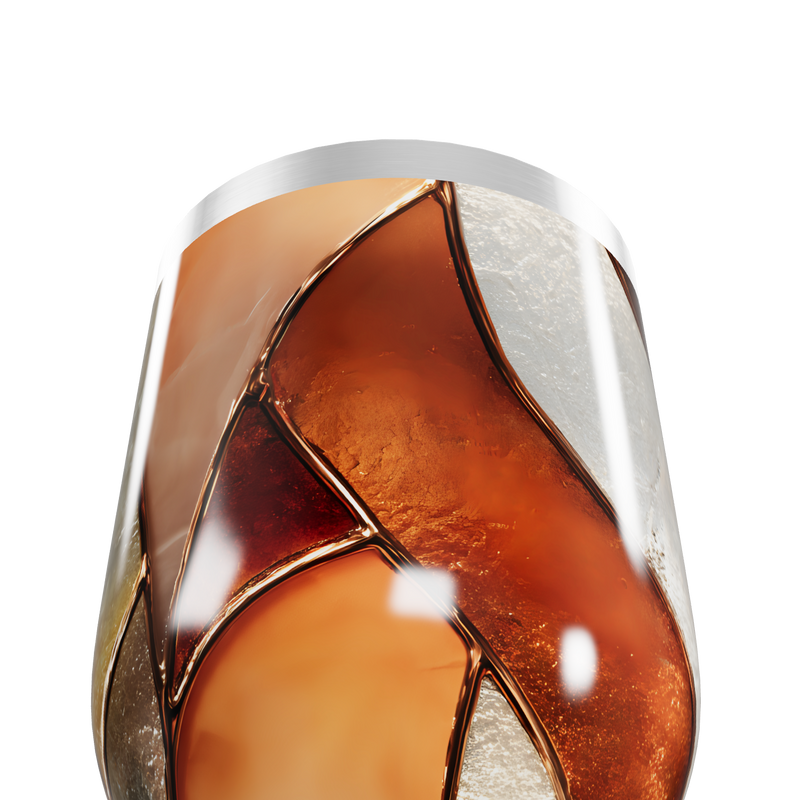 Copo Térmico Slim - Vidro Colorido Abstrato