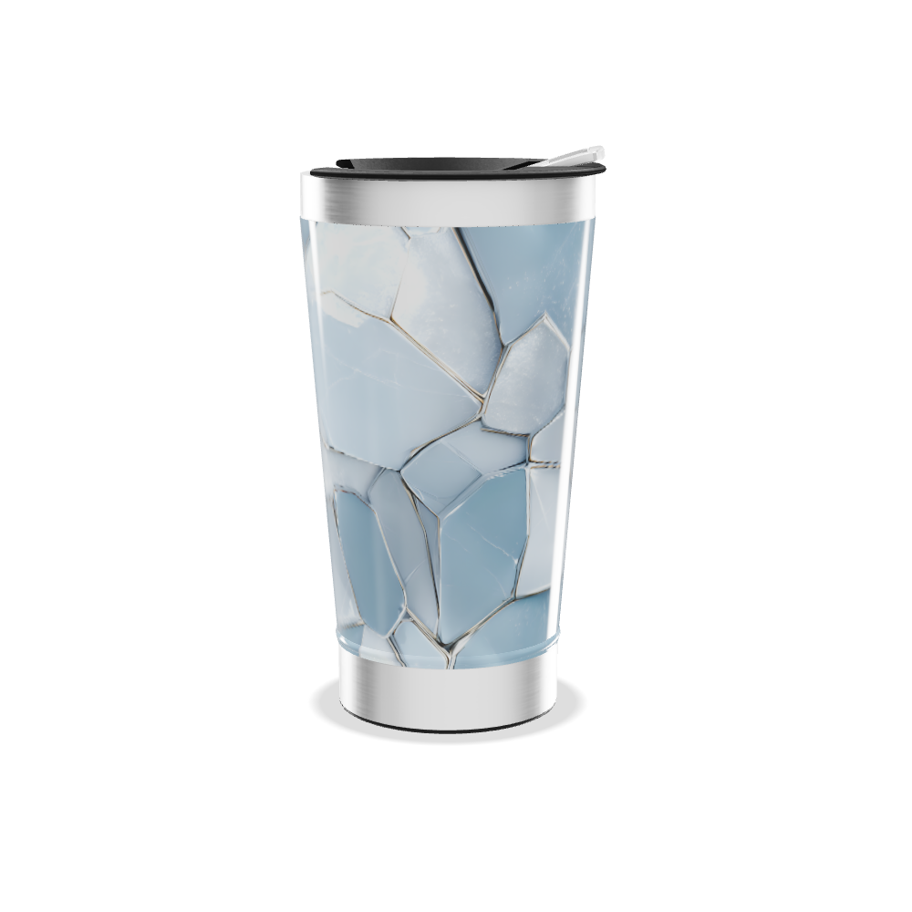 Copo Térmico - Estampa Geométrica Azul